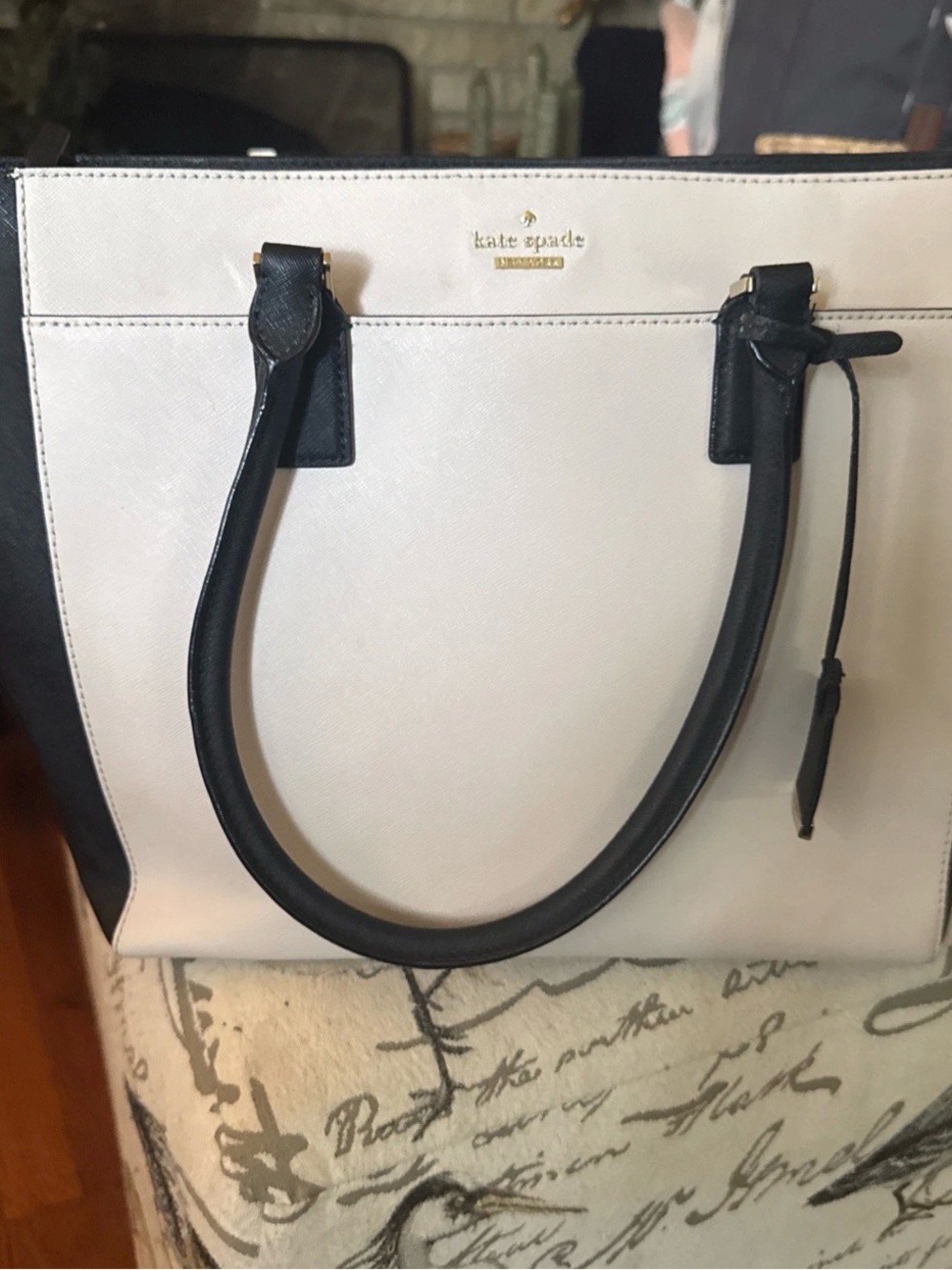 Kate Spade Cameron Street Havana Colorblock Leather Tote Bag